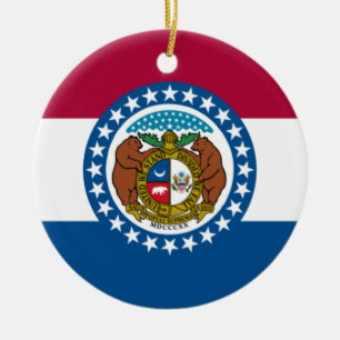 Adorno De Cerámica Bandera del Estado de Misuri