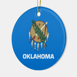 Adorno De Cerámica Bandera del estado de Oklahoma