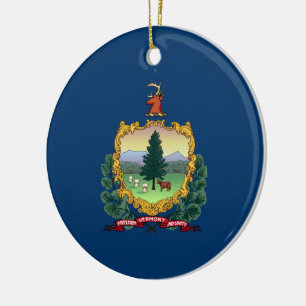 Adorno De Cerámica Bandera del Estado de Vermont