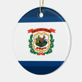 Adorno De Cerámica Bandera del estado de Virginia Occidental