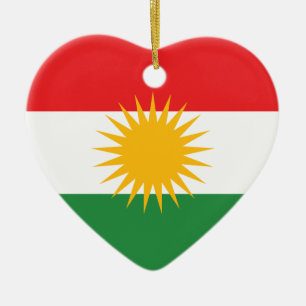 Adorno De Cerámica Bandera del Kurdistan
