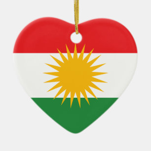 Adorno De Cerámica Bandera del Kurdistan; Kurd; Kurdo