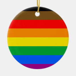 Adorno De Cerámica Bandera del Orgullo Arcoíris de Filadelfia