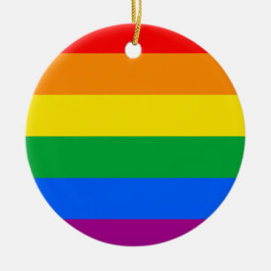 Adorno De Cerámica Bandera del Orgullo Arcoíris LGBTQ+
