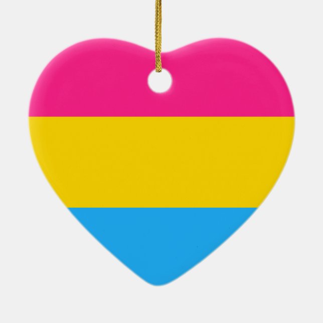 Adorno De Cerámica Bandera del Orgullo Pansexual (Atrás)