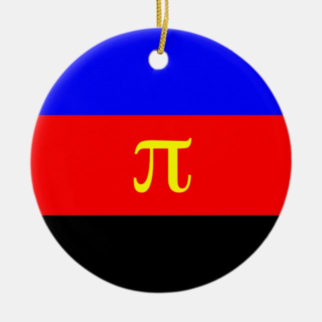 Adorno De Cerámica Bandera del Orgullo Polímaro (Frente)