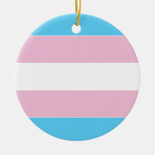 Adorno De Cerámica Bandera del Orgullo Transgénero