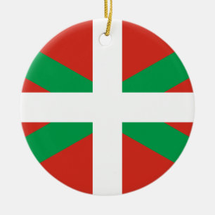Adorno De Cerámica Bandera del País Vasco