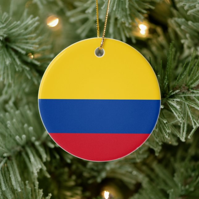 Adorno De Cerámica Bandera del Rojo Amarillo (Árbol)