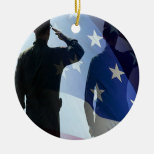 ADORNO DE CERÁMICA BANDERA DEL SALUDO