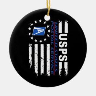 Adorno De Cerámica Bandera del servicio postal