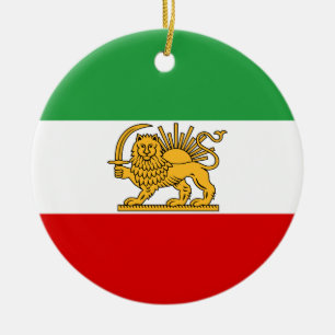 Adorno De Cerámica Bandera del Shah de 1964-1980) شیروخورشی