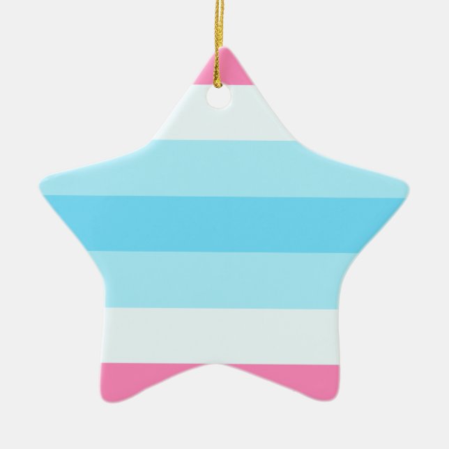 Adorno De Cerámica bandera del transmasculine (Frente)
