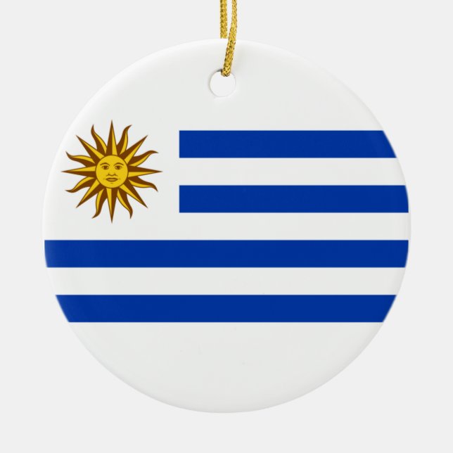 Adorno De Cerámica Bandera del Uruguay (Uruguay) (Frente)