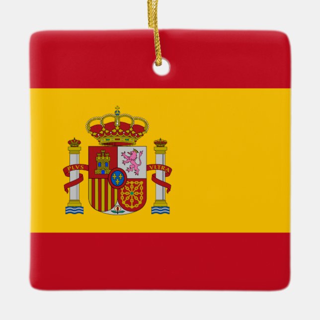 Adorno De Cerámica Bandera española (Anverso)