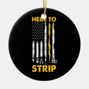 Adorno De Cerámica Bandera estadounidense de hombres eléctricos para