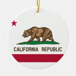 Adorno De Cerámica Bandera estatal de California
