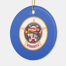 Adorno De Cerámica Bandera estatal de Minnesota
