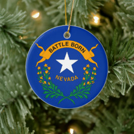 Adorno De Cerámica Bandera Estatal de Nevada