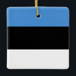 Adorno De Cerámica Bandera estonia<br><div class="desc">Productos de bandera mundial de personalizable - Por favor,  no dude en añadir su propio texto.</div>