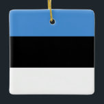 Adorno De Cerámica Bandera estonia<br><div class="desc">Productos de bandera mundial de personalizable - Por favor,  no dude en añadir su propio texto.</div>
