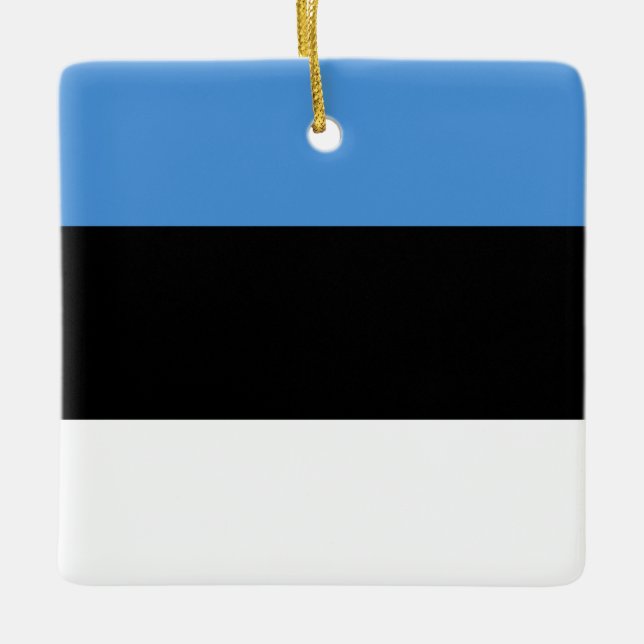 Adorno De Cerámica Bandera estonia (Anverso)