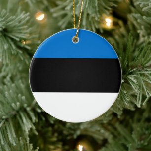 Adorno De Cerámica Bandera estonia