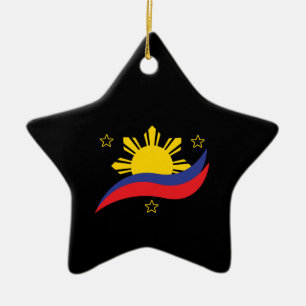 Adorno De Cerámica Bandera filipina de Pinoy de Filipinas