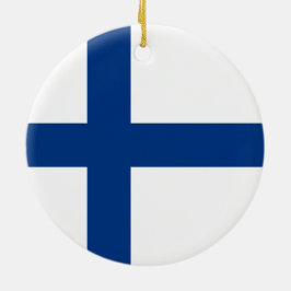 Adorno De Cerámica Bandera finlandesa (Finlandia)