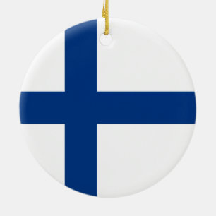 Adorno De Cerámica Bandera finlandesa (Finlandia)