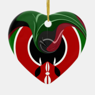 Adorno De Cerámica Bandera fluida de Kenia Hakuna Matata