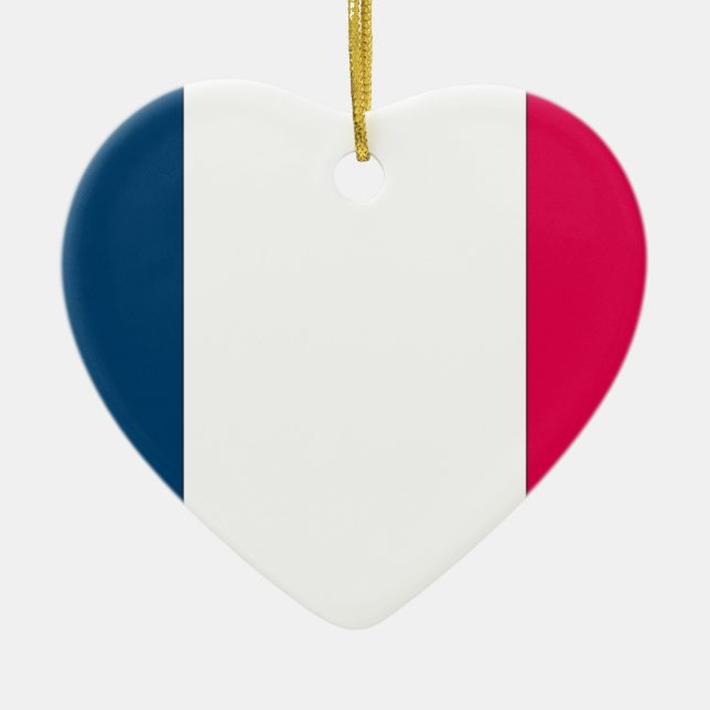 Adorno De Cerámica Bandera francesa (Frente)