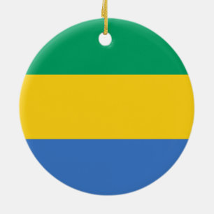 Adorno De Cerámica Bandera gabonesa (Gabón)