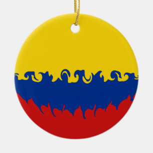 Adorno De Cerámica Bandera Gnarly de Colombia
