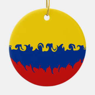 Adorno De Cerámica Bandera Gnarly de Colombia