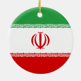 Adorno De Cerámica Bandera iraní (Irán) (persa)