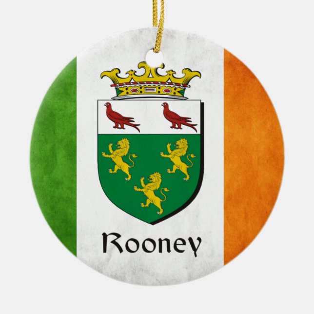 Adorno De Cerámica Bandera irlandesa de Rooney (Frente)