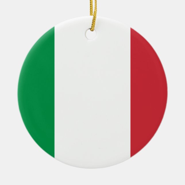 Adorno De Cerámica Bandera italiana - bandera de Italia - Italia (Frente)