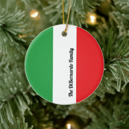 Adorno De Cerámica Bandera italiana personalizada