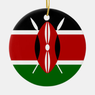Adorno De Cerámica Bandera keniana (Kenya)
