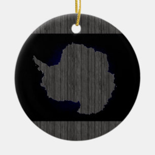 Adorno De Cerámica Bandera monocromática de la Antártida