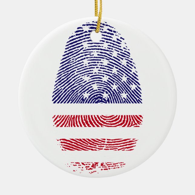 Adorno De Cerámica Bandera nacional americana Independenc de los (Frente)