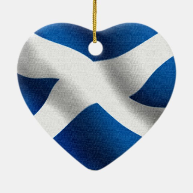 Adorno De Cerámica Bandera Nacional de Escocia y San Andrés Patriótic (Atrás)