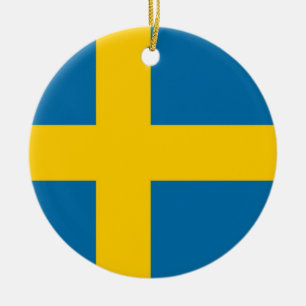 Adorno De Cerámica Bandera nacional de Suecia