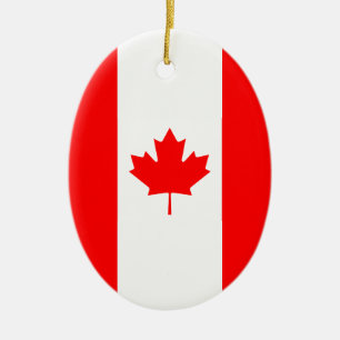 Adorno De Cerámica Bandera Nacional Patriótica de CANADÁ