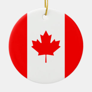 Adorno De Cerámica Bandera Nacional Patriótica de CANADÁ