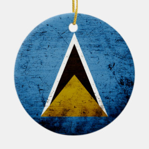 Adorno De Cerámica Bandera negra de la Santa Lucía del Grunge