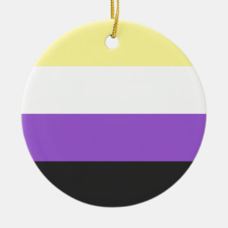 Adorno De Cerámica Bandera No-Binaria