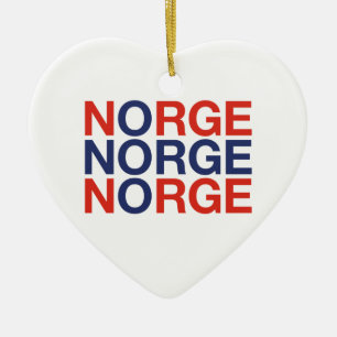 Adorno De Cerámica Bandera NORUEGA