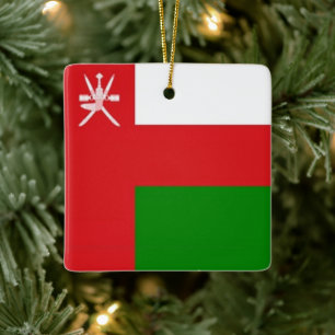 Adorno De Cerámica BANDERA omaní zOM001 de Omán,